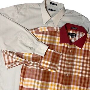 Sparks & Kilburne and Finch Mens‎ Dress Shirts BUNDLE OF 2 Size XL 17-34/35 EUC